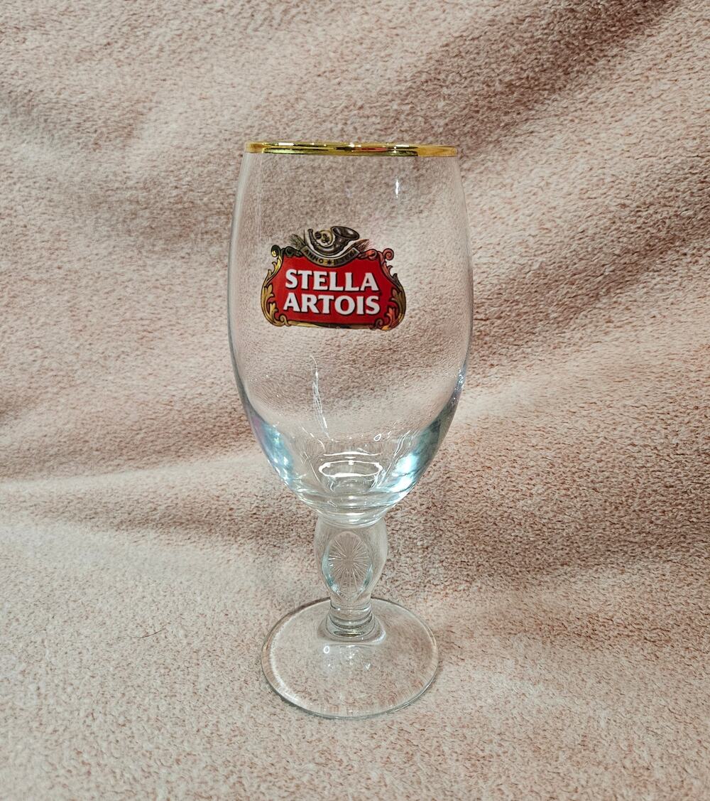 Stella Artois 33cl Chalice Beer Glass with Gold Rim